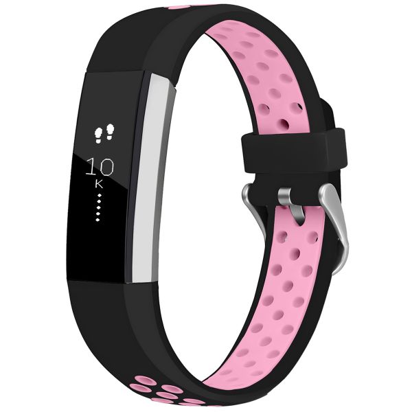 imoshion Silikonband Sport für das Fitbit Alta (HR) - Schwarz/Rosa