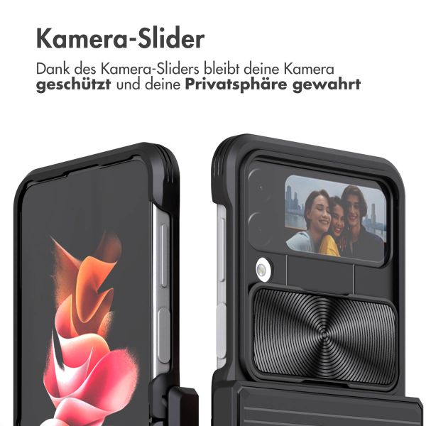 imoshion Back Cover mit Kameraschieber für das Samsung Galaxy Z Flip 4 - Schwarz