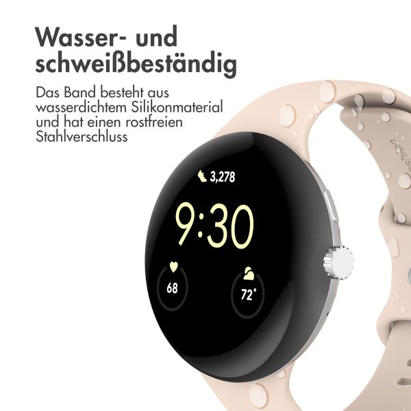 imoshion Silikonarmband für die Google Pixel Watch 3 - 45 mm - Größe S - Rosa