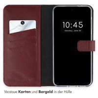 Selencia Echtleder Klapphülle Samsung Galaxy A37 (5G) - Burgundy