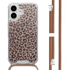 imoshion Design Hülle mit Band Apple iPhone 16 - Leopard Mood