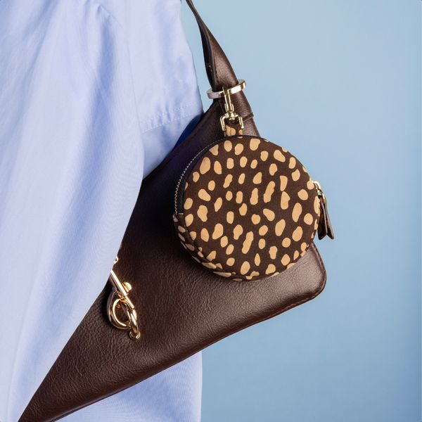 Selencia Nova Real Leather Mini Pouch - Fawn Chic