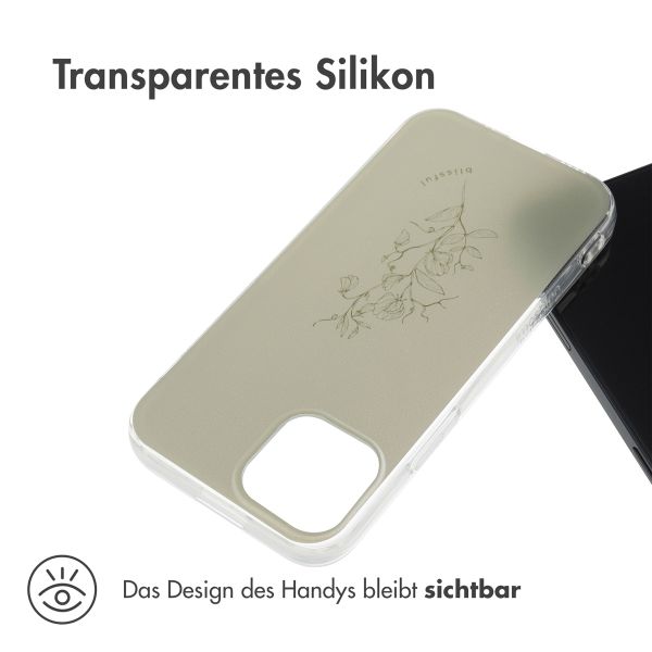 imoshion Design Hülle für das iPhone 13 Mini - Floral Green