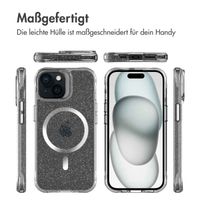 imoshion Klare Glitter-Rückschale mit MagSafe iPhone 15 - Silber