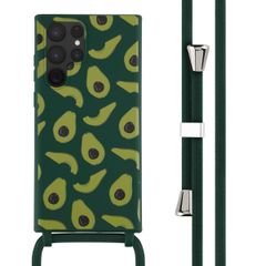 imoshion Silikonhülle design mit Band für das Samsung Galaxy S22 Ultra - Avocado Green