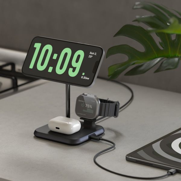 Zens 4-in-1 Magnetischer + Watch Wireless Charger - Drahtlose Ladegerät für iPhone, Apple Watch und AirPods