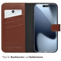 Selencia Echtleder Klapphülle Apple iPhone 17 Pro - lichtbruin