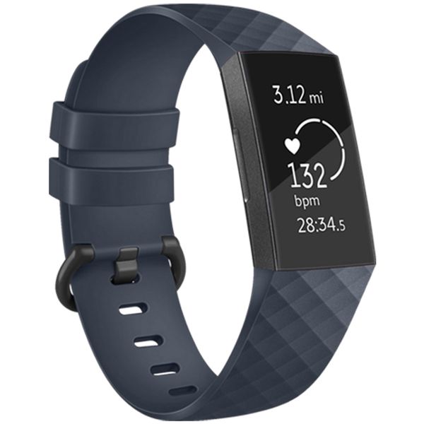 imoshion Silikonband für das  Fitbit Charge 3 / 4 - Dunkelblau