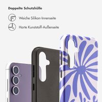 Selencia Vivid Back Cover Samsung Galaxy S23 FE - Modern Bloom Sapphire Blue