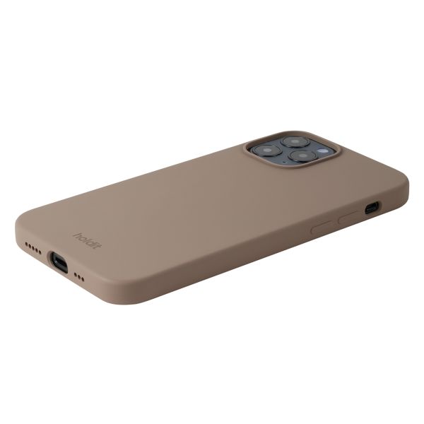 Holdit Silicone Case für das iPhone 12 (Pro) (Pro) - Mocha Brown