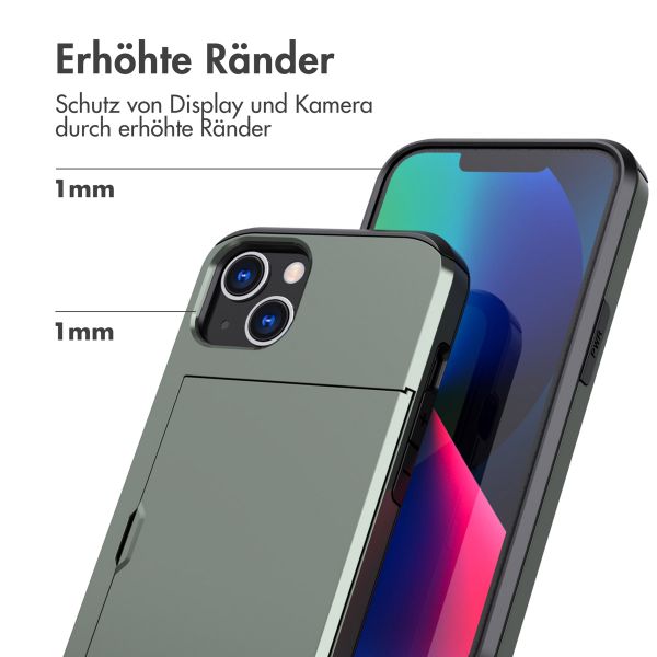 imoshion Backcover mit Kartenfach für das iPhone 13 - Dunkelgrün