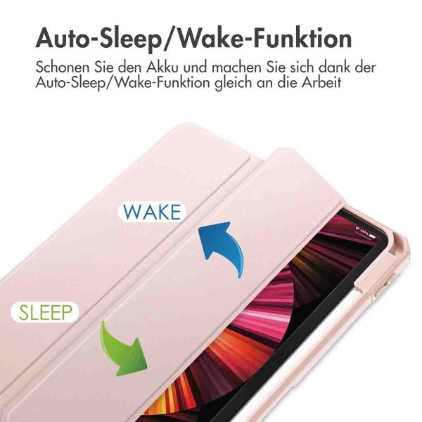 imoshion Trifold Hardcase Klapphülle Apple iPad Pro 11 (2022 / 2021 / 2020 / 2018) - Rosa