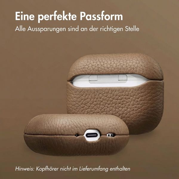 Accezz Echtleder Case  Apple Airpods Pro 3 - Taupe