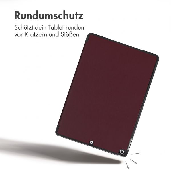 imoshion Trifold Klapphülle Apple iPad 9 (2021) 10.2 Zoll / iPad 8 (2020) 10.2 Zoll / iPad 7 (2019) 10.2 Zoll - Bordeaux