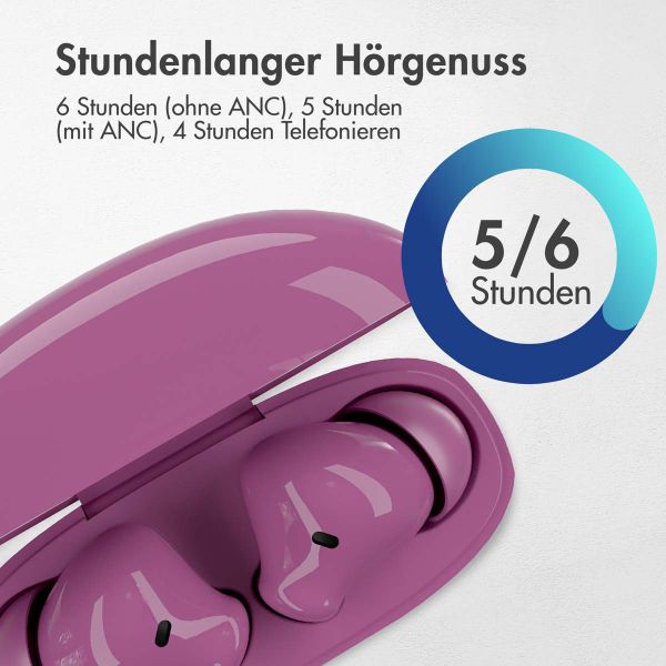 imoshion Aura Pro Earbuds – Kabellose Kopfhörer – Kabellose Bluetooth-Kopfhörer – Mit ANC-Geräuschunterdrückungsfunktion - Bordeaux