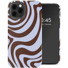 Selencia Vivid Back Cover Apple iPhone 12 (Pro) - Dream Swirl Chocolate
