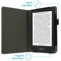 imoshion Vegan Leather Klapphülle Kobo Clara 2E / Tolino Shine 4 - Schwarz