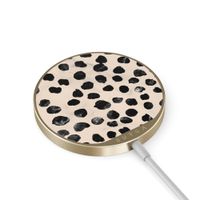 Burga Kabelloses magnetisches Ladegerät - MagSafe und Qi2 - Almond Latte / Gold