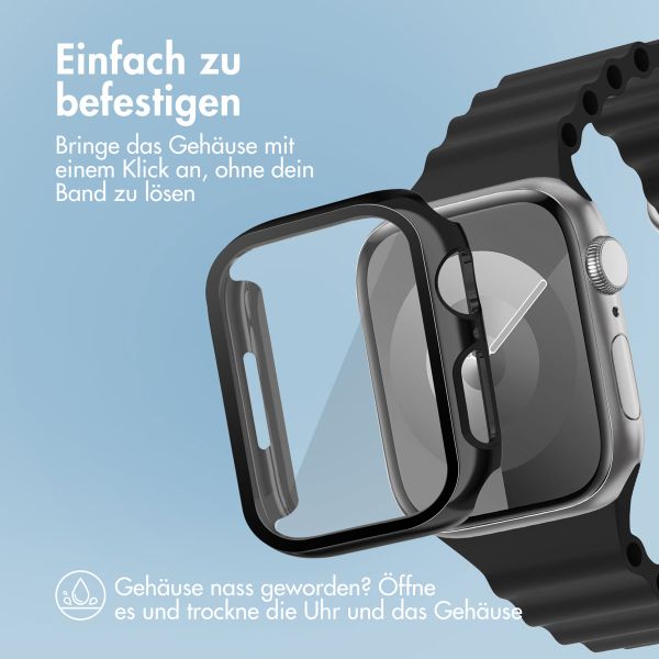 imoshion Full Cover glänzendes Hard Case für die Apple Watch Series 7 / 8 / 9 – 41 mm – Schwarz