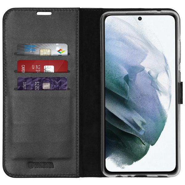 Valenta Klapphülle Leather für das Samsung Galaxy S21 - Schwarz