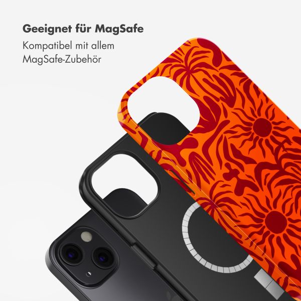 Selencia Vivid Tough Back Cover mit MagSafe für das iPhone 13 - Tropical Vibes Apricot