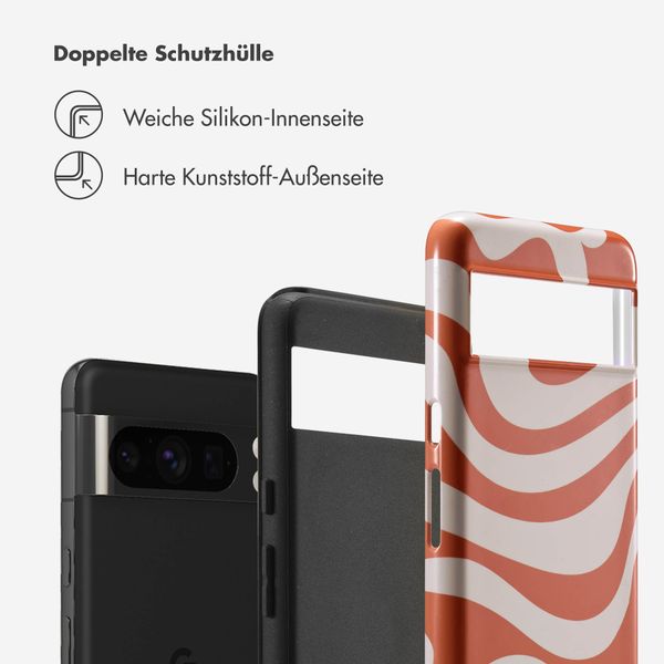 Selencia Vivid Tough Back Cover für das Google Pixel 8 Pro - Dream Swirl Orange