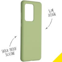 Accezz Liquid Silikoncase Samsung Galaxy S20 Ultra - Grün