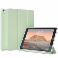 Accezz Smarte Klapphülle aus Silikon Apple iPad 9 (2021) 10.2 Zoll / iPad 8 (2020) 10.2 Zoll / iPad 7 (2019) 10.2 Zoll - Hellgrün