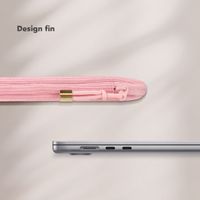 Selencia Cord Laptop Hülle 15-16 Zoll - Laptop Sleeve - Soft Blush