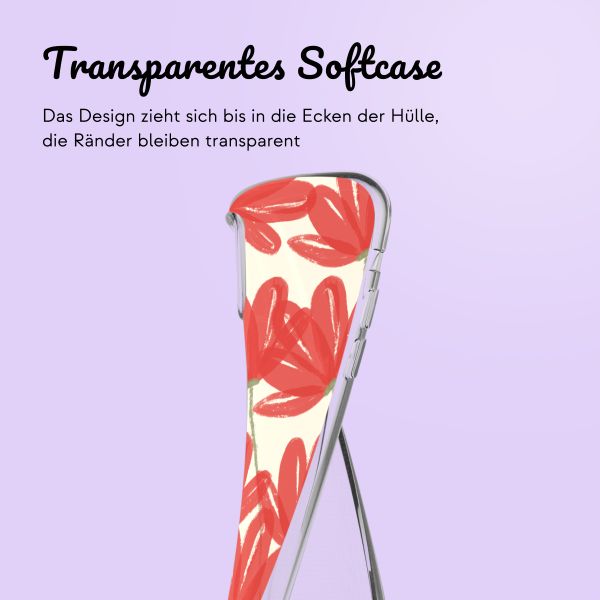 Personalisierte Hülle mit Blumen iPhone SE (2022 / 2020) / 8 / 7 - Transparent