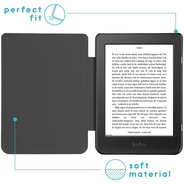 imoshion Design Slim Hard Case Klapphülle Kobo Nia - Leopard