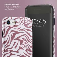 Selencia Vivid Tough Back Cover für das iPhone SE (2022 / 2020) / 8 / 7 / 6(s) - Trippy Swirl Dark Rose