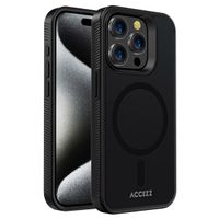 Accezz Rugged Frosted Back Cover mit MagSafe Apple iPhone 15 Pro - Schwarz