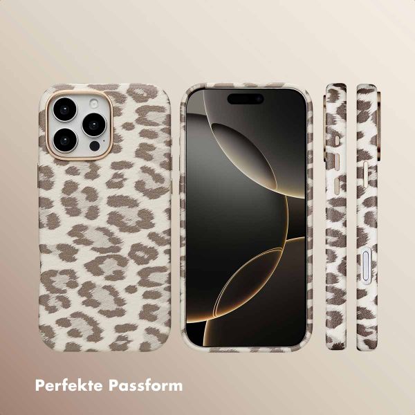 Selencia Sabi Backcover Leopardenmuster mit MagSafe Apple iPhone 16 Pro Max - Soft Ivory