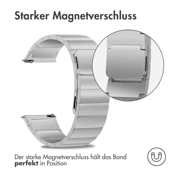 Selencia Edelstahl Magnetarmband für das Samsung Galaxy Watch 7 40/44 mm - Silber