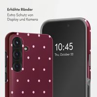 Selencia Vivid Rückabdeckung mit MagSafe Samsung Galaxy S25 - Happy Dots Burgundy