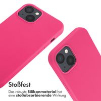 imoshion Silikonhülle mit Band für das iPhone 13 - Rosa fluoreszierend