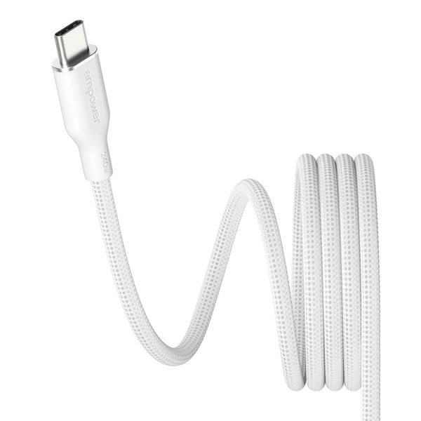 Empower by PanzerGlass Magnetic Snake USB-C-zu-USB-C Kabel - 240W - 1.5 Meter - Silver White