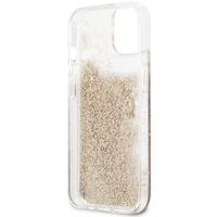 Guess 4G Logo Liquid Glitter Back Cover für das iPhone 13 Mini - Gold