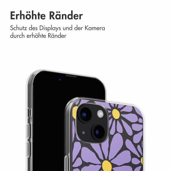 imoshion  Design Hülle für das iPhone 13 - Tropical Violet Flowers Connect