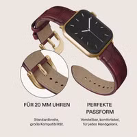 Burga Armband aus echtem Leder für Apple Watch | 38/40/41/42 mm - Mobwife / Gold