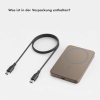 Selencia Vivid Powerbank 5.000 mAh - MagSafe und Qi - Desert Gold / Wavy Baby Sorbet