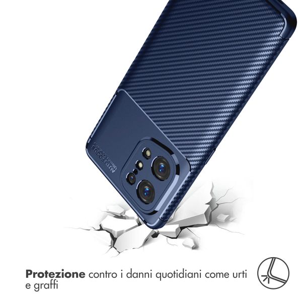 imoshion Carbon-Hülle Oppo Find X5 5G - Blau