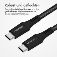 imoshion Magnetisches geflochtenes Kabel – USB-C auf USB-C – 1 Meter – Schwarz