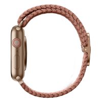 Uniq Aspen Geflochtenes Armband für das  Apple Watch Series 1 t/m 9 / SE (38/40/41 mm) | Series 10 / 11 (42 mm) - Grapefruit Pink