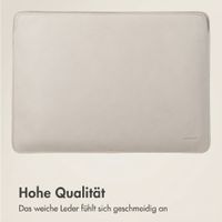 Accezz Leather Laptop Hülle Apple MacBook 14 Zoll - Laptop Sleeve - Beige