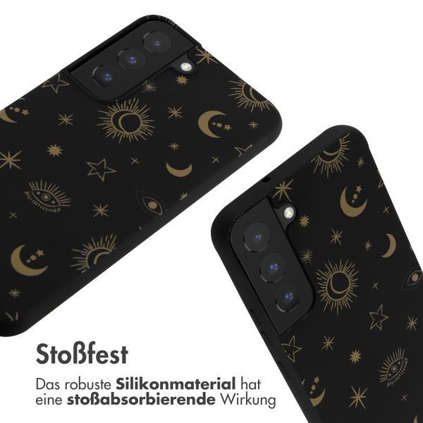 imoshion Silikonhülle design mit Band für das Samsung Galaxy S22 - Sky Black