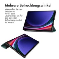 imoshion Trifold Klapphülle für das Samsung Galaxy Tab S9 11.0 Zoll - Dunkelgrün