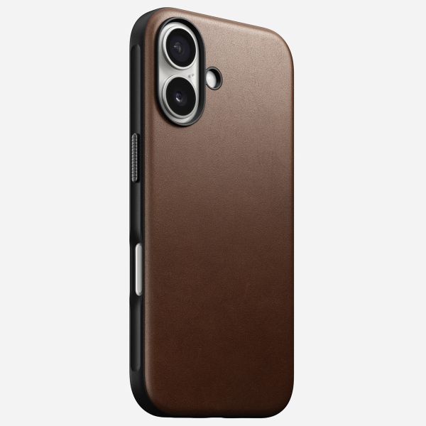 Nomad Modern Leather Case für das iPhone 16 - Brown