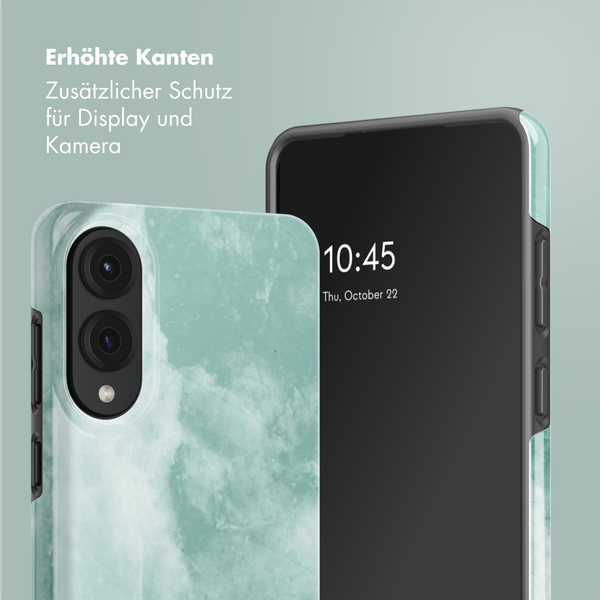 Selencia Vivid Back Cover Samsung Galaxy S25 Edge - Marble Grayed Jade